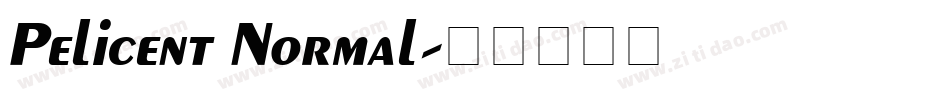 Pelicent Normal字体转换
